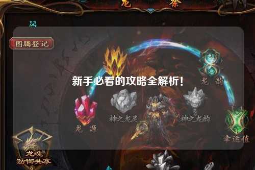 新手必看的攻略全解析！