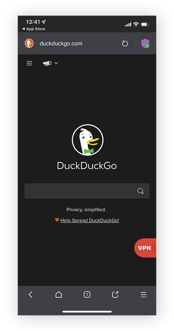 帮助您导航 onion 网站和暗网链接的暗网版 DuckDuckGo。